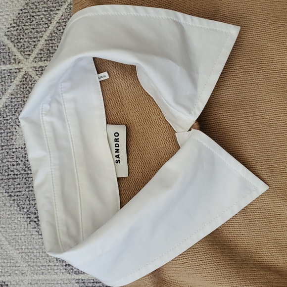 Sandro Dal Collard Wool/Cashmere Bleand Sweater - Picture 3 of 10